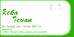 reka tevan business card